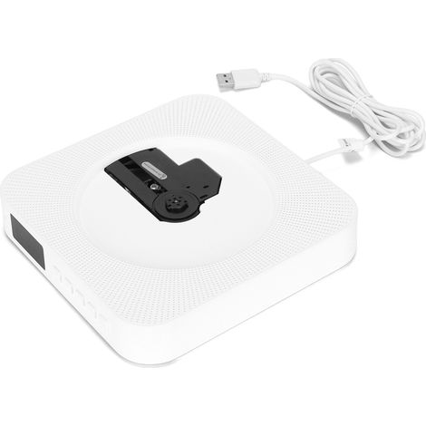 Lecteur CD mural KC809, lecteur de musique portable Bluetooth avec télécommande et écran LED (UE)
