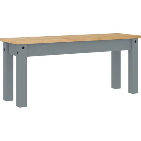 Banc à manger, Banc intérieur Panama gris 105x30x45 cm bois massif de pin fr8776 - Maison La Vie (1/5)
