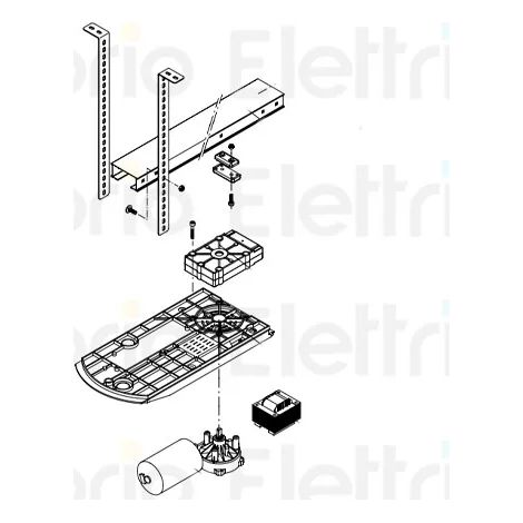 beninca pièce détachée support de rail jim3-4 9686681 (1/3)