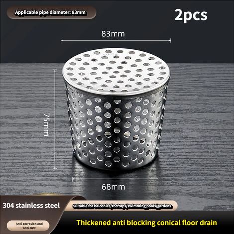 Filtre à flux descendant 83mm, bouchon d'étanchéité, couvercle de ventilation, bouchon de tuyau d'échappement conique en acier inoxydable (1/5)