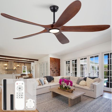 Ventilador de techo con luz 60" 3CCT regulable, 6 velocidades HAVRYA (1/5)