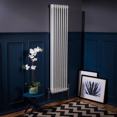WarmeHaus Traditional Radiator White Double Panel 1500x380mm
