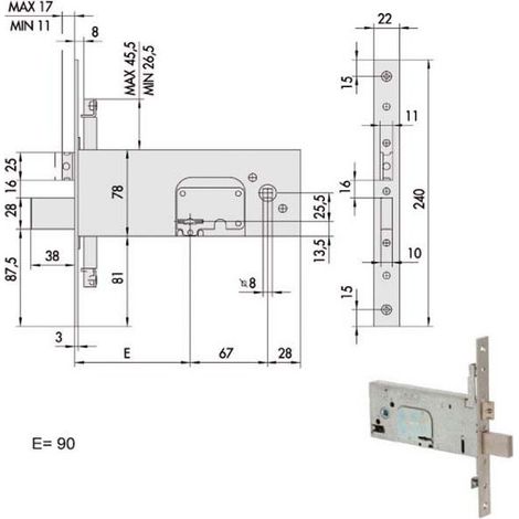 Cerradura Infilare Fasce All 57357-90-0 Cisa