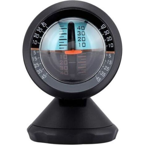 Inclinomètre de Voiture Indicateur de Pente Compteur Niveau d'inclinaison Jauge Instrument de sécurité routière Voiture, ABS Noir Angle Pente Indicateur d'inclinaison Haute sensibilité (1/5)