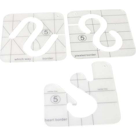 3 Gabarits de Quilting en Acrylique pour Couture à Main Libre, Outils de Quilting Durables et Transparents pour Projets DIY (1/5)