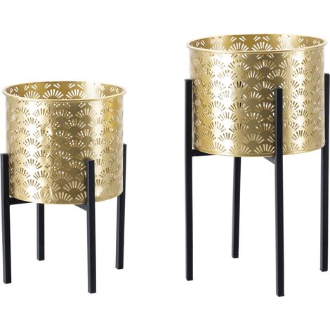 Ensemble de 2 porte-vases Glissy -A- cm Ø 21 x 38 - 19 x 28 (1/5)