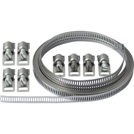 Kit nastro inox l 3 m, 8 cremagliere con adattatori (1/3)
