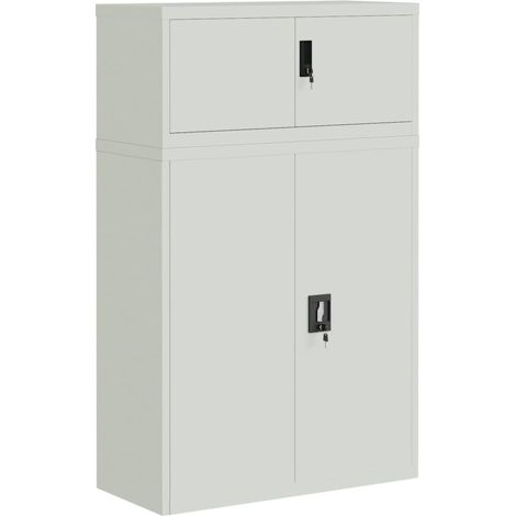 Maison Exclusive - Armadio Classificatore Grigio Chiaro 90x40x145 cm in Acciaio