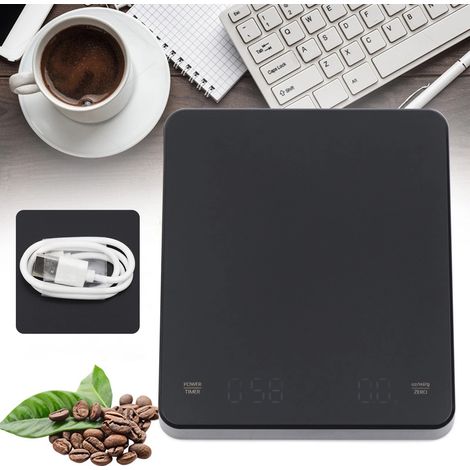 3kg / 0,1g Digital LED-Waage USB Hand-Strong-Kaffeewaage, tragbare Mini-Waage, LED-Display Zeitmessbar