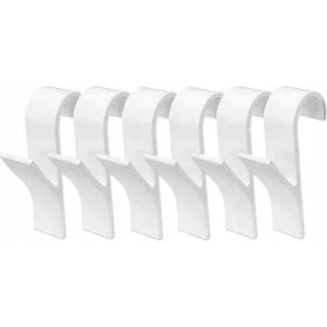 Pacchetto promozionale: Set di 6 ganci per termosifoni, Vievemar, adesivi, 9,9x2,4 cm, plastica, bianco + gancio autoadesivo, girevole a 180°, impermeabile, PVC/acciaio inossidabile, 5,5x5,5 cm, trasp (1/4)