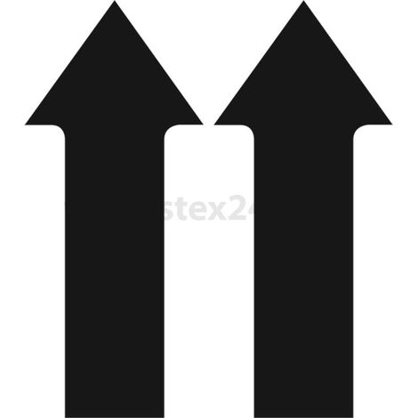 Georg Schlegel Bezeichnungsschild Grafik-Symbol Doppel-Pfeil nach oben Eilgang Heben schnell weiß - 1 Stück