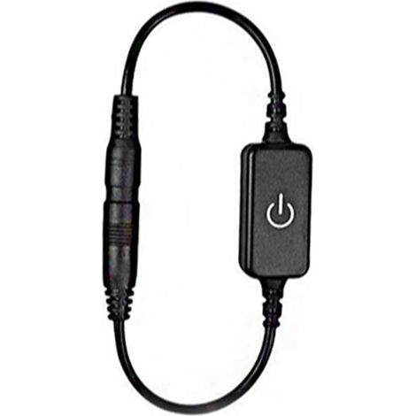 Dimmer per striscia LED monocolore, mini interruttore touch in plastica per camera da letto (nero 8218).