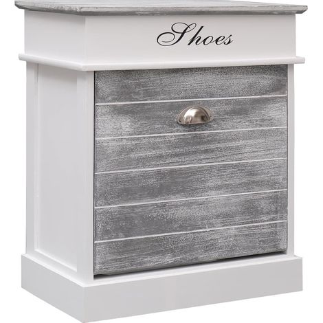 Armoire à chaussures Gris 50 x 28x58 Bois de Paulownia 2 (1/5)