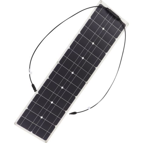 Kit Panneau Solaire 50W Silicium Monocristallin, Surface PET, Lot de Cellules Photovoltaïques pour Bateau, Camping-Car, Éclairage Public (1/5)