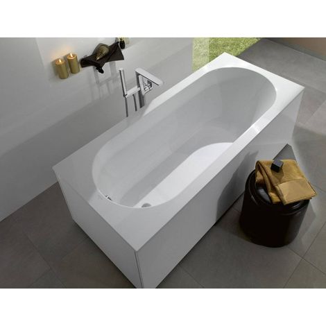 Villeroy & Boch Oberon Oval vasca dritta 170 x 70 cm in marmo fuso, bianco (UBQ177OBE2V-01)
