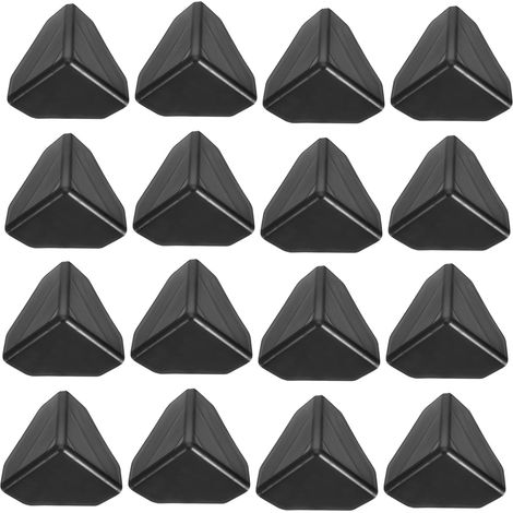 100 protège-coins de transport, plastique, noir, pour bagages (1/5)