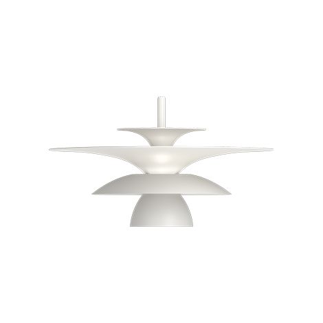 Picasso 38cm Dôme Suspension Plafonnier Plat Blanc 1x G9 (1/2)