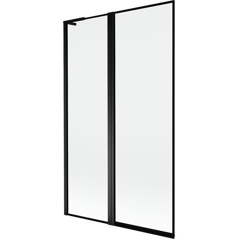 Mexen Mist L biombo de bañera de 2 hojas izquierdo 110 x 150 cm, marco negro, negro - 8A9L-110-011-70-70-L (1/5)