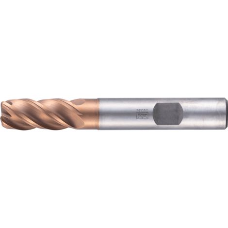 PFERD TOOLS VHM-Fräser Ø8mm, 4 Schneiden, 2xDC, Radius 1mm, AlTiN / TiSiXN beschichtet, Schaft HB, Performance Rostfrei
