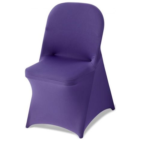 Housse de Chaise Extensible 50PCs Violet Couverture Protecteur de (1/5)