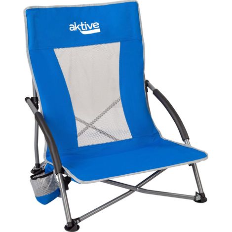 Sedia Pieghevole Aktive in Tessuto Blu per Spiaggia (1/5)