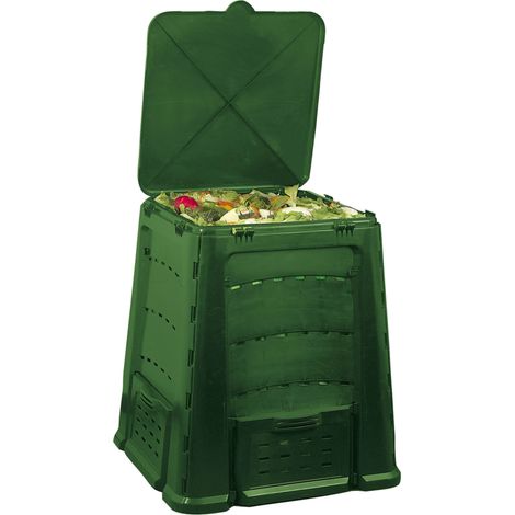 Compostiera da Giardino 600L 84x84x105 cm in Plastica 4650W Agrati