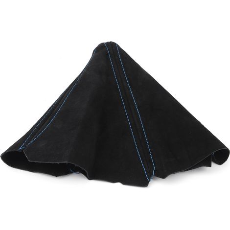 Universelle Schaltmanschette aus Wildleder, Lederschutzmanschette für den Fahrzeuginnenraum, Schalthebelabdeckung mit blauen Nähten, kompatibel mit den meisten Fahrzeugen (1/5)