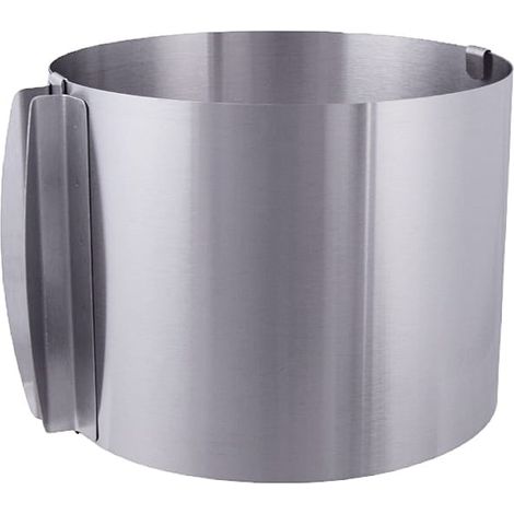 Bordure de gâteau de 12 cm de hauteur, ajustable de 16 à 30 cm, avec graduation pour moule à gâteau. (1/5)