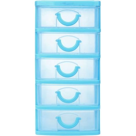 1 Caja de almacenamiento de plástico con cajones extraíbles y ventana transparente, plegable, para edredones y joyas. (1/5)