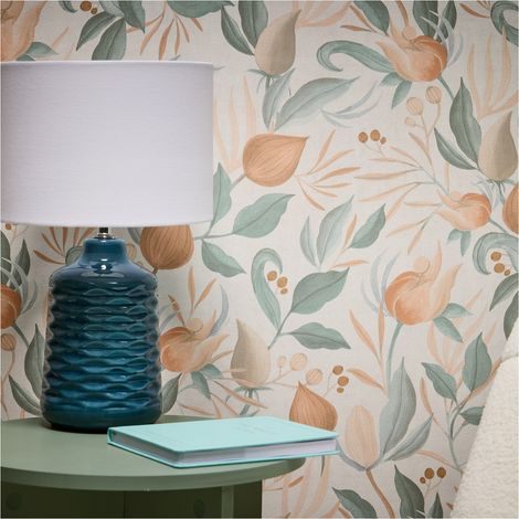 A.S. Creation Vliestapete 10.05 x 0.53 m Livingwalls Florale Tapete Creme 790624 Blätter CosmoLiving by Cosmopolitan (1/5)