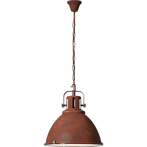BRILLIANT Lampe Jesper Pendelleuchte 47cm Glas rostfarbend 1x A60, E27, 60W, geeignet für Normallampen (nicht enthalten) Kette ist kürzbar (1/5)