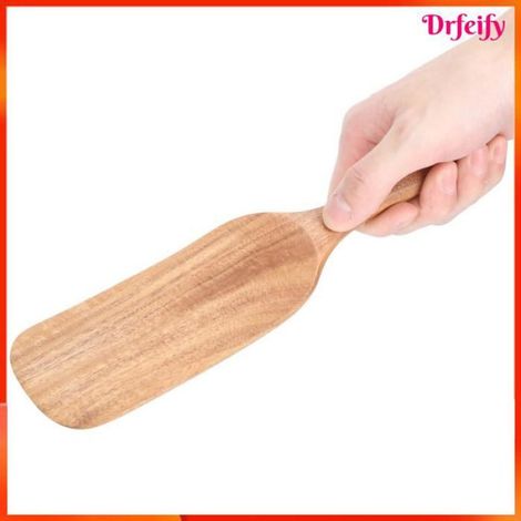 Spatule en bois - - Spatule teck 26x6 cm - Bois de teck qualité alimentaire - Poignée confortable - Légère (1/5)