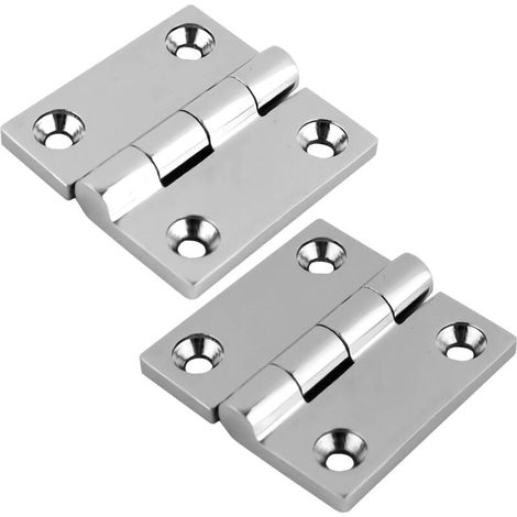 2pcs 50mm x 50mm Mirror Polished Stainless Steel Door Hinges SUS316 Marine Boat Cabinet Hinges
