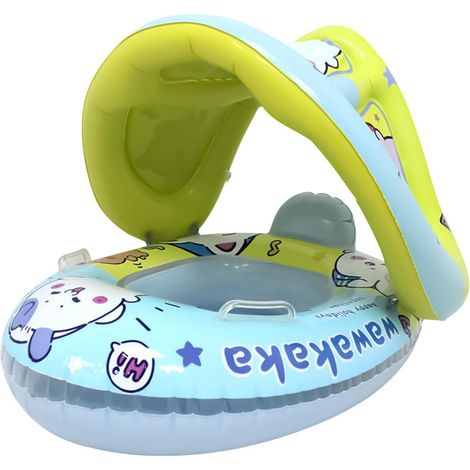 Flotteur Bébé Natation - Bouée Nage Enfant avec Toit Anti-UV - Siège Sécurisé avec Ombrelle pour Piscine Extérieure 1 à 6 Ans (1/5)