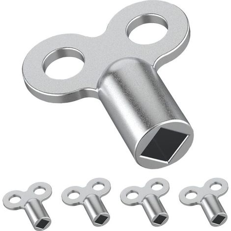 Jeu de 5 Clés de Purge pour radiateurs - Clés de Purge résistants en Aluminium - Clés de Purge pour radiateurs pour de Nombreux radiateurs - Clé de Purge maniable pour chauffages (1/5)