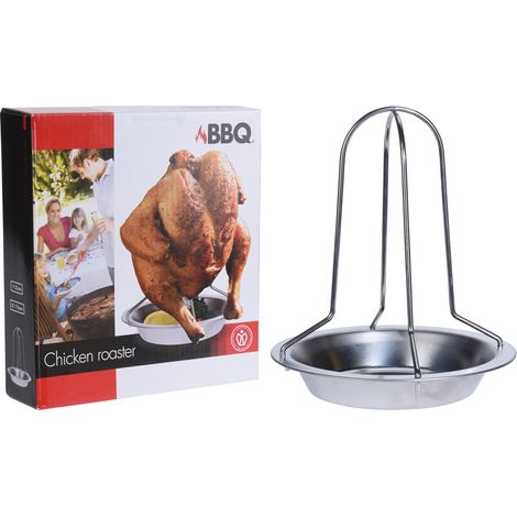 ASADOR POLLOS INOXIDABLE VARILLA 17x22 CM