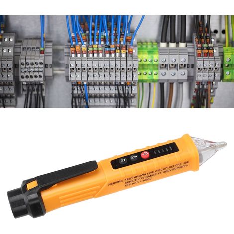 Induktiver Prüfstift, multifunktionaler und hochpräziser Prüfstift für Elektriker, entwickelt zum Erkennen von Unterbrechungen in Phasen- und Neutralleiterkreisen, für den Heimgebrauch mit akustischen (1/5)