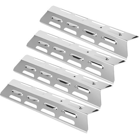 4-teiliges Set Edelstahl-Brenner-Hitzeschutzplatten für Grillgeräte XH00463, geeignet für den Gartengrill (1/5)