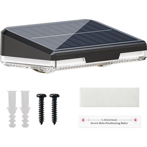 Außen-Wandlampe mit Solarbetrieb, wasserdicht, 2 Lichtmodi (kaltweiß & warmweiß) sowie automatischer Bewegungssensor – ideal für Zäune, Gärten, Terrassen und Wege