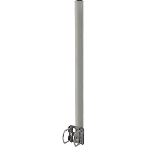 Support pour antenne parabolique - Megasat - Railing - Acier galvanisé - 2 pinces - Gris