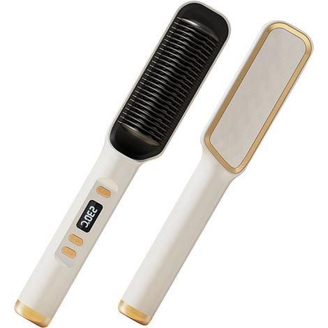 Brosse Lissante - 80 À 230 °C - Écran Led - Arrêt Automatique Après 10 Min - Peigne Anti-brûlure - 1 Pièce (1/5)