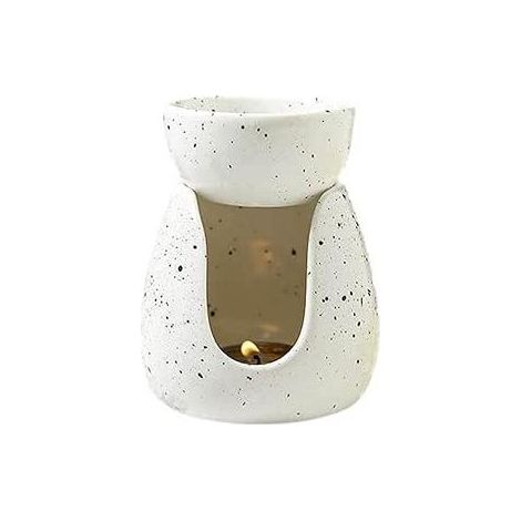 Lot de 2 Brûleur d'huiles essentielles en céramique pour bougie chauffe-plat, bougie chauffe-plat, aromathérapie (1/5)