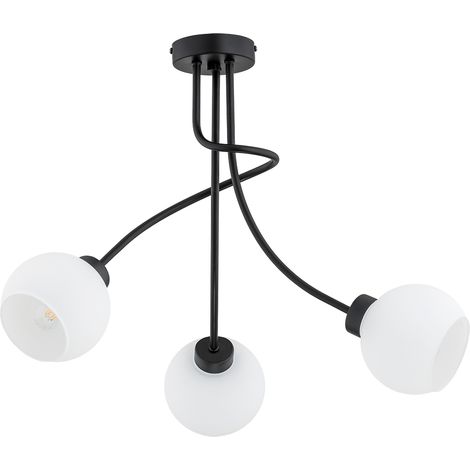 Plafonnier minimaliste noir/blanc 3xE27 15W PLENA Alfa (1/2)