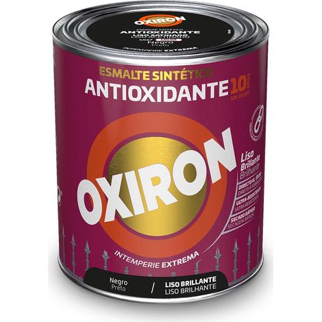 Oxiron Émail synthétique métallique antioxydant lisse noir brillant 250 ml Titan (1/2)