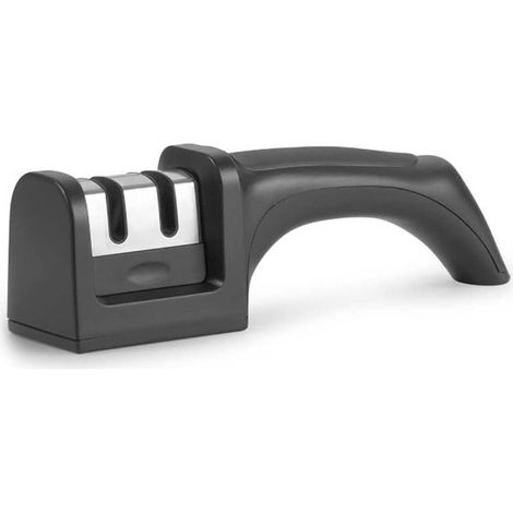 Affilacoltelli Portatile a 2 Fasi con Manico Ergonomico Nero