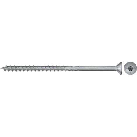 Vis PowerFast II FPF II CTP, 40x40 BZ, Fraisée, Accouplement TX, Filetage partiel, Zingué, Bonus, Boîte 200  Fischer 670555