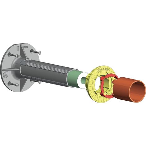 Support de fixation pour robinet de puisage extérieur sur isolation thermique extérieure (ITE)