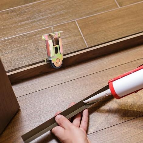 Sliding Cabinet Door Roller Ball Bearing for Wooden or Metal Frame Mirror Door Height Adjustment Bottom Mount (1/4)