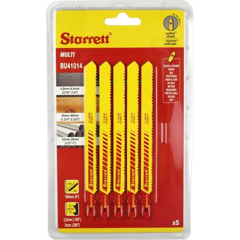 Lames pour scie sauteuse Starrett BU41014 5 unités