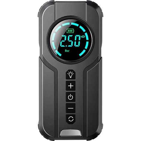 Pompa gonfiabile per pneumatici, compressore d'aria elettrico, mini pompa portatile per pneumatici per auto, gonfiatore di ricarica portatile, pressione preimpostata, batteria da 6000 mAh, per auto e